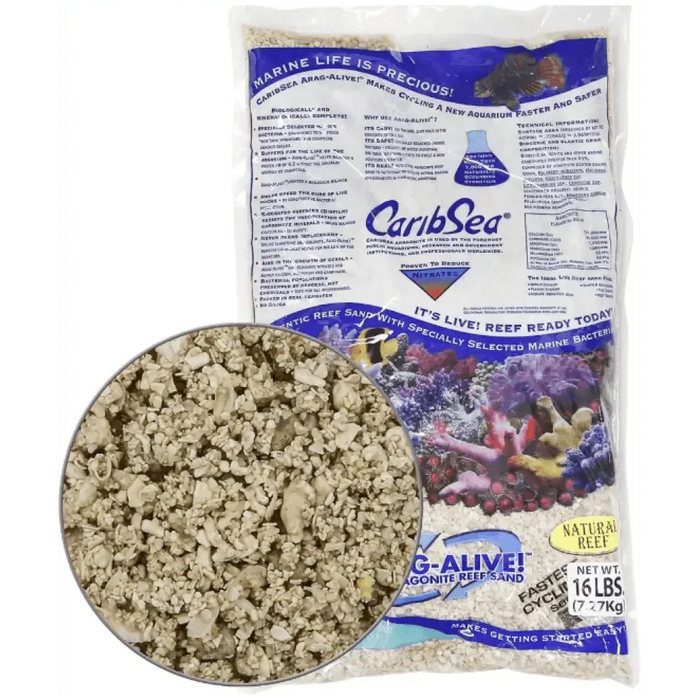 CaribSea Arag-Alive Natural Reef 16lb - Ocean Reefs Marine Aquariums